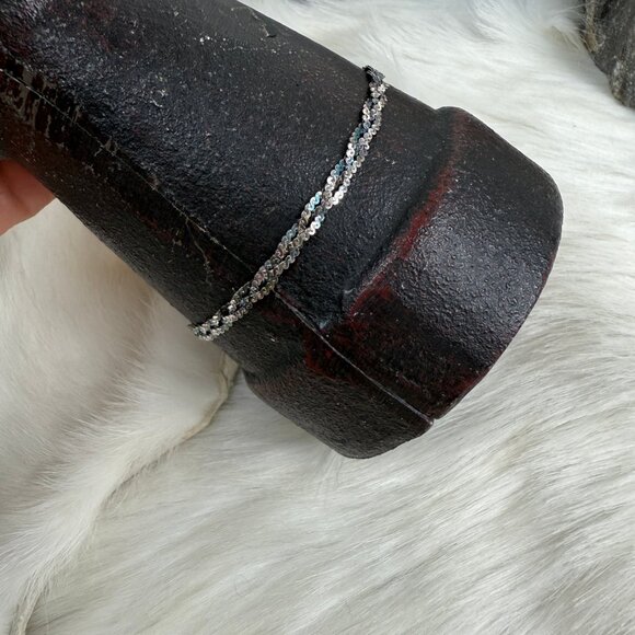 Sterling Silver Milor Italy Braided Chain Bracelet 7.25" 925 - Picture 5 of 5